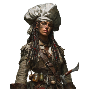 Pirate Cook Warrior Vinyl Car Decal Sticker – Waterproof & UV-Resistant 3.4133333333333336"