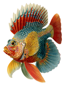 Vibrant Haeckel Fish Vinyl Car Decal Sticker – Waterproof & UV-Resistant 8.213333333333333"
