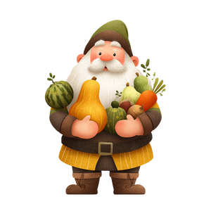 Friendly Gardener Gnome Vinyl Car Decal Sticker – Waterproof & UV-Resistant 3.4133333333333336"
