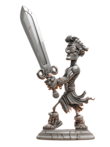 Cartoonish Stone Statue Vinyl Car Decal Sticker – Waterproof & UV-Resistant 8.213333333333333"