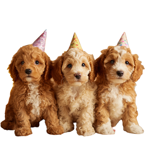 Cockapoo Puppies Party Vinyl Car Decal Sticker – Waterproof & UV-Resistant 6.826666666666667"