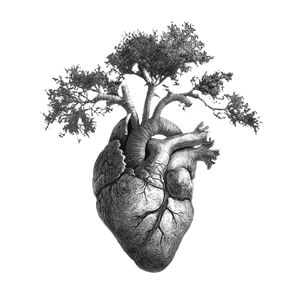 Fantasy Heart Roots Vinyl Car Decal Sticker – Waterproof & UV-Resistant 3.4133333333333336"