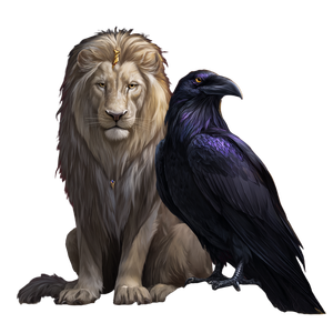 Raven And Lion Vinyl Car Decal Sticker – Waterproof & UV-Resistant 6.826666666666667"