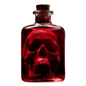 Skull In Bottle Vinyl Car Decal Sticker – Waterproof & UV-Resistant 3.4133333333333336"