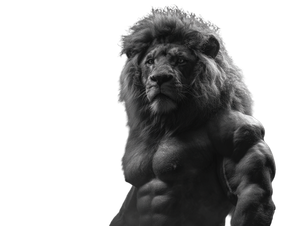 Muscular Lion Vinyl Car Decal Sticker – Waterproof & UV-Resistant 6.1866666666666665"