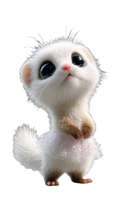 Fluffy Pixar Ferret Vinyl Car Decal Sticker – Waterproof & UV-Resistant 9.706666666666667"