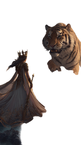 Queen Vs Tiger Vinyl Car Decal Sticker – Waterproof & UV-Resistant 4.8533333333333335"