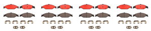 4x Enhance Your Ford Mustang Brake Performance | Brembo Ceramic Brake Pads Set Of 4 4x Enhance Your Ford Mustang Brake Performance | Brembo Ceramic Brake Pads Set Of 4