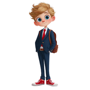 Stylish Boy Illustration Vinyl Car Decal Sticker – Waterproof & UV-Resistant 3.4133333333333336"