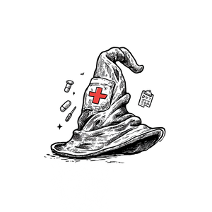 Magical Nurse Sorting Hat Vinyl Car Decal Sticker – Waterproof & UV-Resistant 3.4133333333333336"