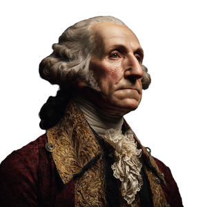 George Washington Portrait V28 Vinyl Car Decal Sticker – Waterproof & UV-Resistant 3.4133333333333336"