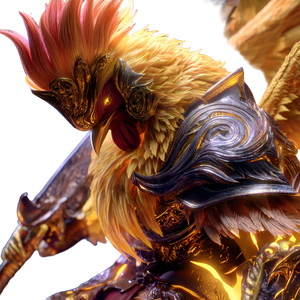 Golden Rooster Guardian Vinyl Car Decal Sticker – Waterproof & UV-Resistant 3.4133333333333336"