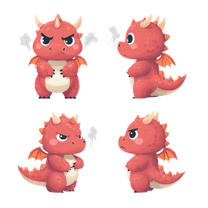 Cute Baby Dragon V17 Vinyl Car Decal Sticker – Waterproof & UV-Resistant 6.826666666666667"