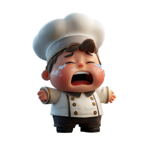 Sad Pixar Chef Vinyl Car Decal Sticker – Waterproof & UV-Resistant 6.826666666666667"