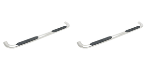 2x Westin Automotive Platinum Nerf Bar | 4 Inch Oval Bent, Polished Stainless Steel | Without End Caps | Mount Kit Included