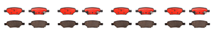 4x Brembo Ceramic Brake Pads | 2004-2012 Fits Saturn Aura Chevy Malibu Pontiac G6 | Set Of 4 4x Brembo Ceramic Brake Pads | 2004-2012 Fits Saturn Aura Chevy Malibu Pontiac G6 | Set Of 4