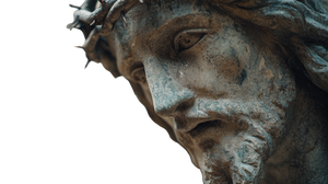 Stone Jesus Statue Vinyl Car Decal Sticker – Waterproof & UV-Resistant 2.72"