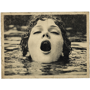 Vintage Postcard Woman Vinyl Car Decal Sticker – Waterproof & UV-Resistant 3.4133333333333336"