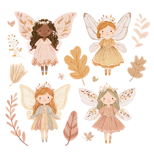 Autumn Pastel Fairies Vinyl Car Decal Sticker – Waterproof & UV-Resistant 6.826666666666667"