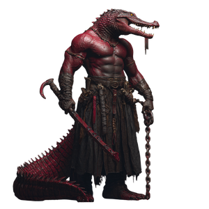 Crocodile Chimera Warrior Vinyl Car Decal Sticker – Waterproof & UV-Resistant 6.826666666666667"