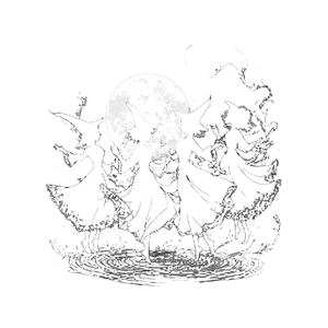 Dancing Witches Silhouette V3 Vinyl Car Decal Sticker – Waterproof & UV-Resistant 3.4133333333333336"