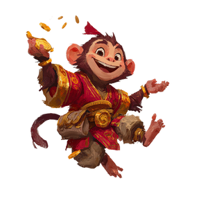 Monkey Monk Mascot V2 Vinyl Car Decal Sticker – Waterproof & UV-Resistant 6.826666666666667"