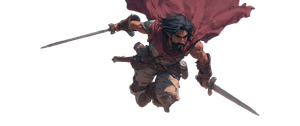 Asian Warrior Leaping Vinyl Car Decal Sticker – Waterproof & UV-Resistant 2.3466666666666667"