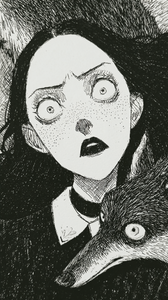 Woman With Fox Collar Vinyl Car Decal Sticker – Waterproof & UV-Resistant 9.706666666666667"