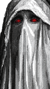 Terrifying Pixel Ghost Vinyl Car Decal Sticker – Waterproof & UV-Resistant 4.8533333333333335"