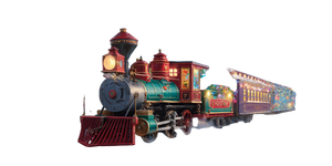 Christmas Train Fantasy Vinyl Car Decal Sticker – Waterproof & UV-Resistant 2.56"