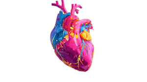 Stylized Heart Motor Vinyl Car Decal Sticker – Waterproof & UV-Resistant 2.72"