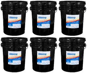 6x Sierra Marine 80W-90 Gear Oil | Synthetic Blended Marine Formulation | 5 Gallon Bucket