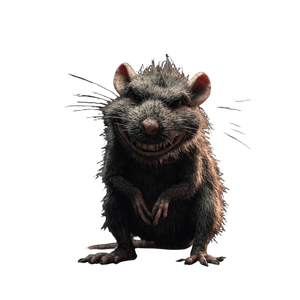 Sinister Sewer Rat Vinyl Car Decal Sticker – Waterproof & UV-Resistant 3.4133333333333336"