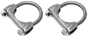 2x Heavy Duty 1-3/4 Inch Exhaust Clamp | Steel for Easy dynomax Installation