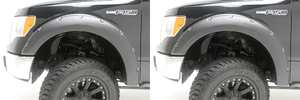 2x Tough Bolt-On Style Fender Flares for 2019-2022 Chevy Silverado 1500 & GMC Sierra 1500 | 2" Tire Coverage, Smooth Black ABS Plastic (Set of 4)