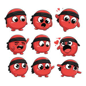 Red Character Stickers Vinyl Car Decal Sticker – Waterproof & UV-Resistant 6.826666666666667"
