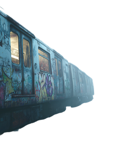 Graffiti-Covered Train Vinyl Car Decal Sticker – Waterproof & UV-Resistant 8.0"