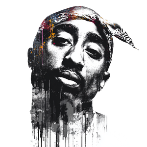 Splattered Portrait Art Vinyl Car Decal Sticker – Waterproof & UV-Resistant 6.826666666666667"