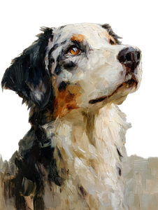 Expressive Dog Painting Vinyl Car Decal Sticker – Waterproof & UV-Resistant 4.1066666666666665"