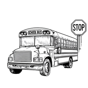 School Bus Coloring Vinyl Car Decal Sticker – Waterproof & UV-Resistant 3.4133333333333336"