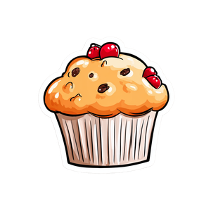 Cartoon Muffin Sticker Vinyl Car Decal Sticker – Waterproof & UV-Resistant 3.4133333333333336"