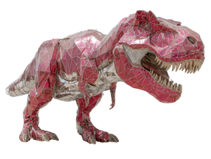 Metallic T-Rex Sculpture Vinyl Car Decal Sticker – Waterproof & UV-Resistant 6.1866666666666665"