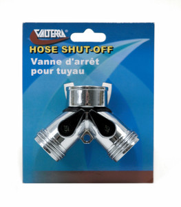Heavy Duty Valterra Hose Y Connector | Metal, Shut Off Valve | Fits Standard Garden Hoses Heavy Duty Valterra Hose Y Connector | Metal, Shut Off Valve | Fits Standard Garden Hoses