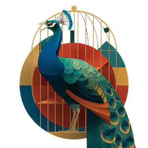 Singing Peacock Vinyl Car Decal Sticker – Waterproof & UV-Resistant 3.4133333333333336"