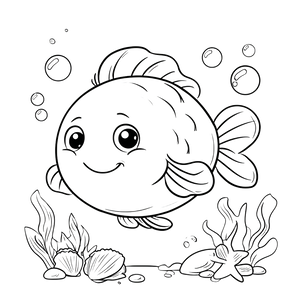 Cartoon Fish Outline Vinyl Car Decal Sticker – Waterproof & UV-Resistant 3.4133333333333336"