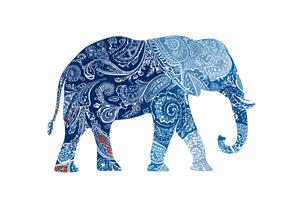 Paisley Elephant Logo Vinyl Car Decal Sticker – Waterproof & UV-Resistant 3.0