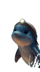 Anthropomorphic Dolphin Character Vinyl Car Decal Sticker – Waterproof & UV-Resistant 4.8533333333333335"