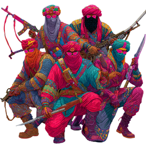 Islamic Neon Superheroes Vinyl Car Decal Sticker – Waterproof & UV-Resistant 3.4133333333333336"