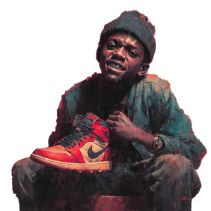 Boy With Jordan Sneaker Vinyl Car Decal Sticker – Waterproof & UV-Resistant 6.826666666666667"