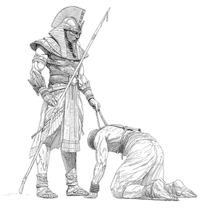 Ancient Egyptian Soldier Vinyl Car Decal Sticker – Waterproof & UV-Resistant 6.826666666666667"
